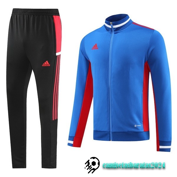 Replicas Conjunto Completo Ropa Deportiva Con Cremallera Larga adidas 2023 Negro Azul