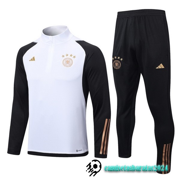 Replicas Conjunto Completo Sudadera Entrenamiento Alemania 2022 Blanco Negro