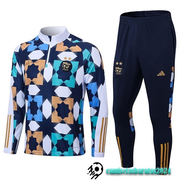 Replicas Conjunto Completo Sudadera Entrenamiento Argelia 2022 Blanco Azul