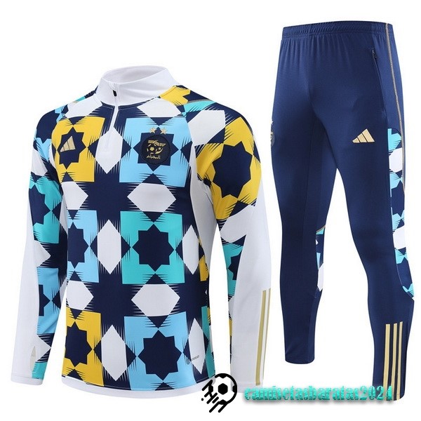 Replicas Conjunto Completo Sudadera Entrenamiento Argelia 2023 Blanco I Azul