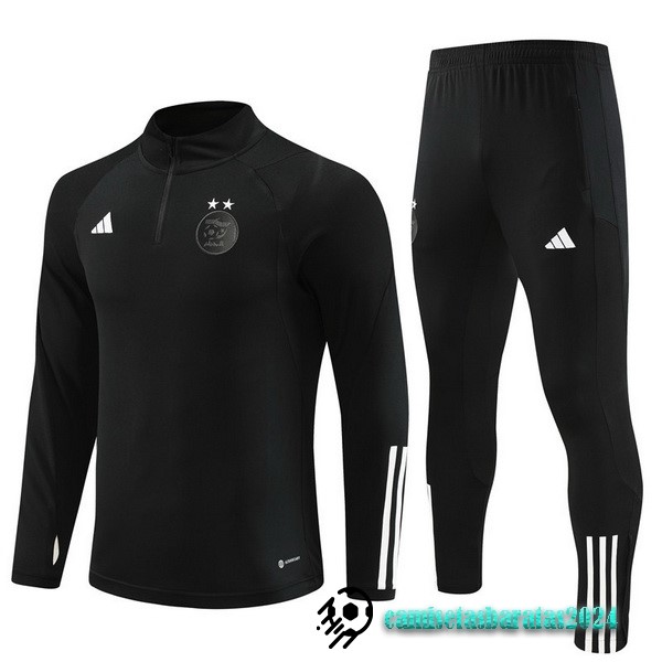 Replicas Conjunto Completo Sudadera Entrenamiento Argelia 2023 Negro