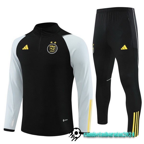 Replicas Conjunto Completo Sudadera Entrenamiento Argelia 2023 Negro Gris