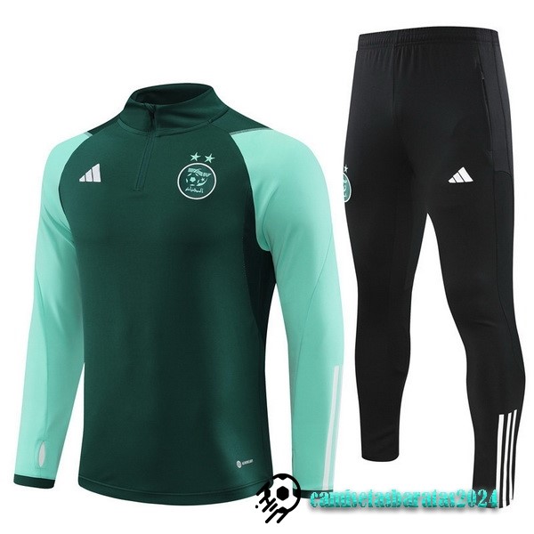 Replicas Conjunto Completo Sudadera Entrenamiento Argelia 2023 Verde Negro