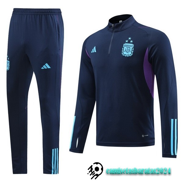 Replicas Conjunto Completo Sudadera Entrenamiento Argentina 2022 Azul Marino