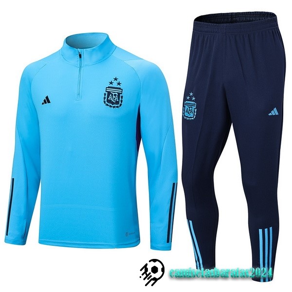 Replicas Conjunto Completo Sudadera Entrenamiento Argentina 2022 II Azul