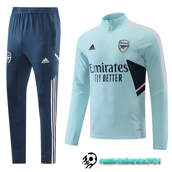 Replicas Conjunto Completo Sudadera Entrenamiento Arsenal 2022 2023 Azul Verde