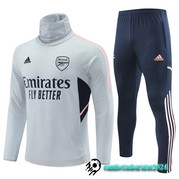 Replicas Conjunto Completo Sudadera Entrenamiento Arsenal 2022 2023 Gris Azul Marino