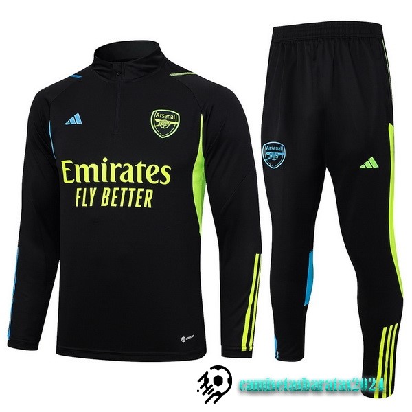 Replicas Conjunto Completo Sudadera Entrenamiento Arsenal 2023 2024 Amarillo I Negro