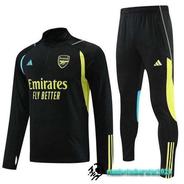 Replicas Conjunto Completo Sudadera Entrenamiento Arsenal 2023 2024 Amarillo Negro