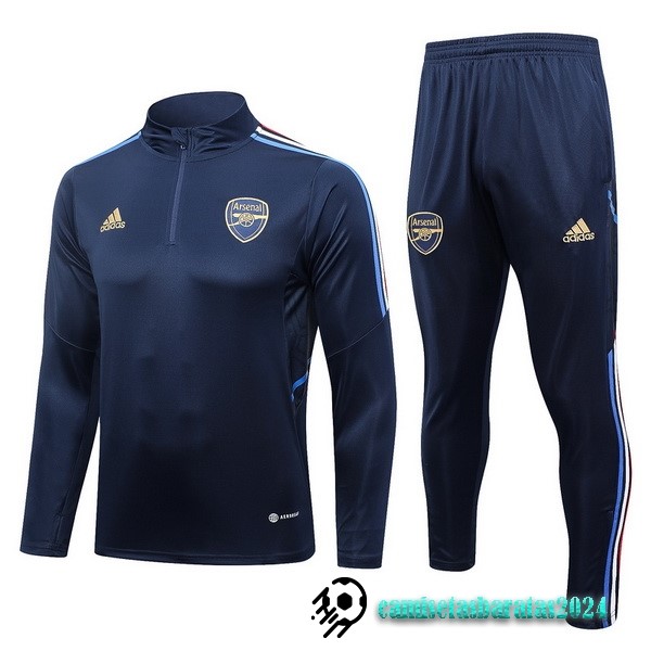 Replicas Conjunto Completo Sudadera Entrenamiento Arsenal 2023 2024 Azul Marino