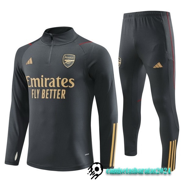 Replicas Conjunto Completo Sudadera Entrenamiento Arsenal 2023 2024 Gris Marino