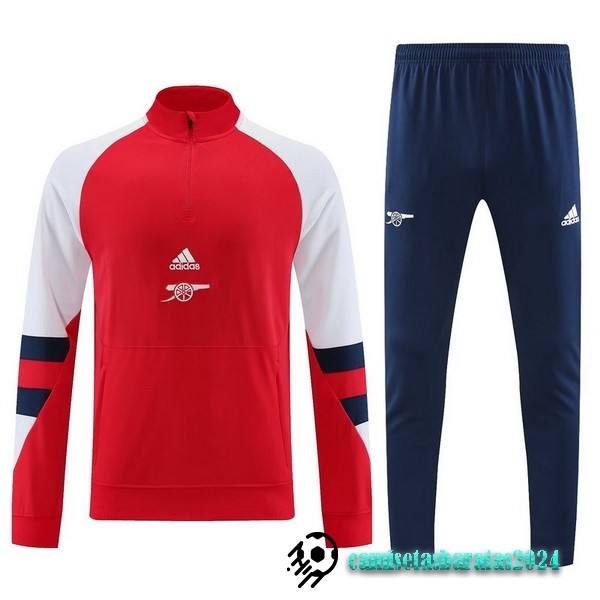 Replicas Conjunto Completo Sudadera Entrenamiento Arsenal 2023 2024 Rojo Blanco Azul