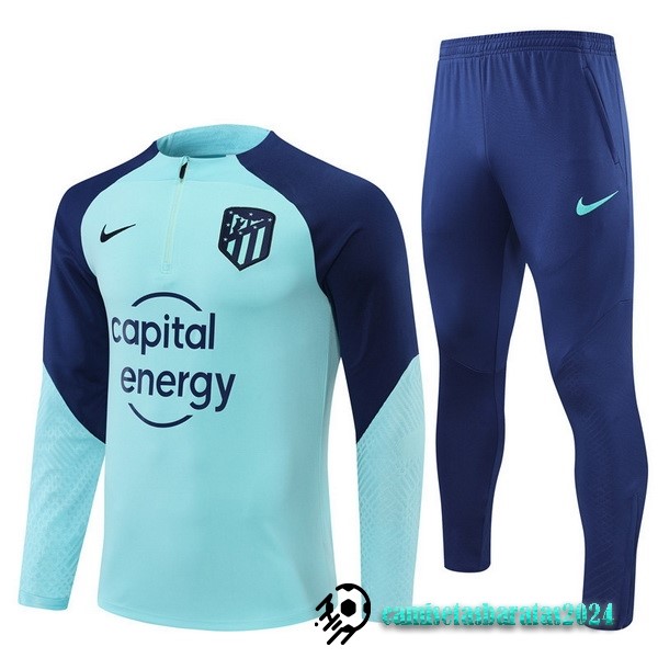 Replicas Conjunto Completo Sudadera Entrenamiento Atlético Madrid 2022 2023 Azul