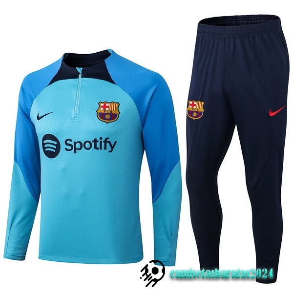 Replicas Conjunto Completo Sudadera Entrenamiento Barcelona 2022 2023 Azul I Verde