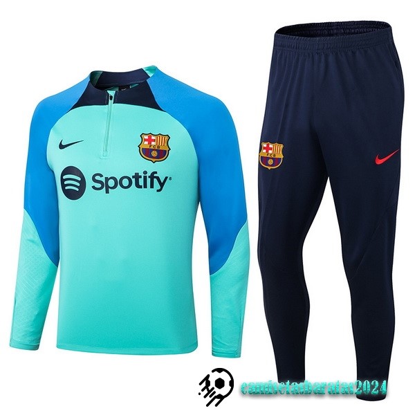 Replicas Conjunto Completo Sudadera Entrenamiento Barcelona 2022 2023 Azul Verde