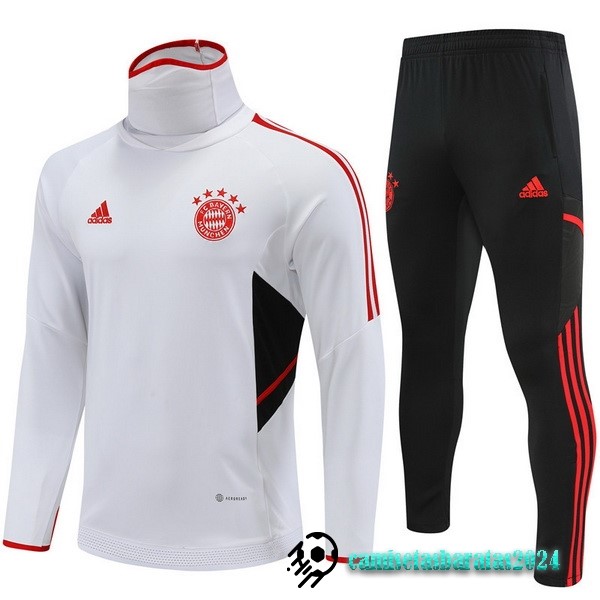 Replicas Conjunto Completo Sudadera Entrenamiento Bayern Múnich 2022 2023 Blanco Negro