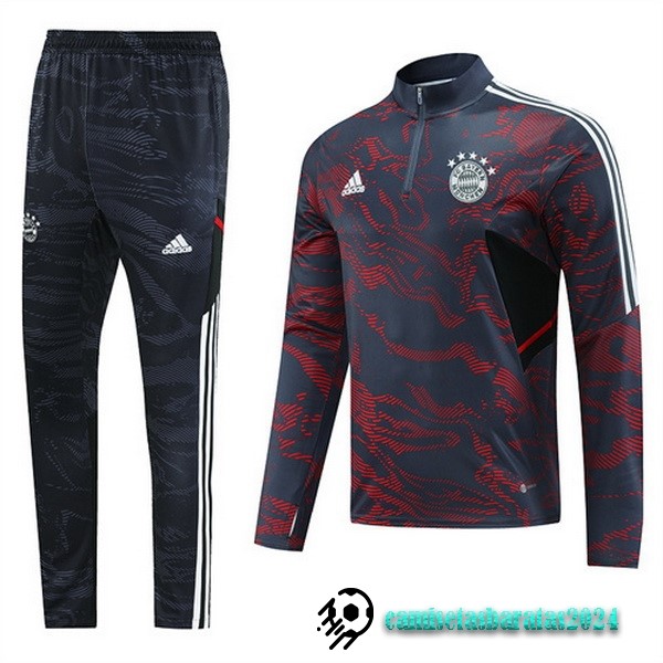 Replicas Conjunto Completo Sudadera Entrenamiento Bayern Múnich 2022 2023 Gris Rojo