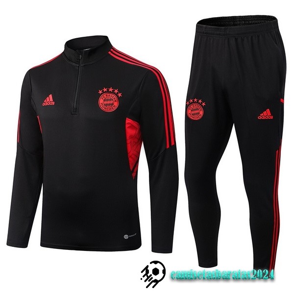 Replicas Conjunto Completo Sudadera Entrenamiento Bayern Múnich 2022 2023 Negro Rojo