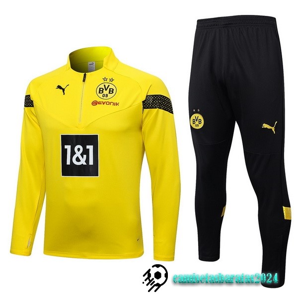 Replicas Conjunto Completo Sudadera Entrenamiento Borussia Dortmund 2022 2023 Amarillo Negro