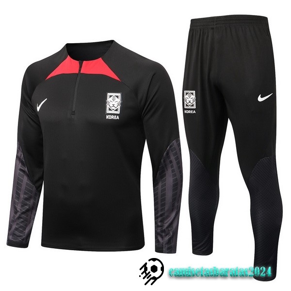 Replicas Conjunto Completo Sudadera Entrenamiento Corea 2022 Negro