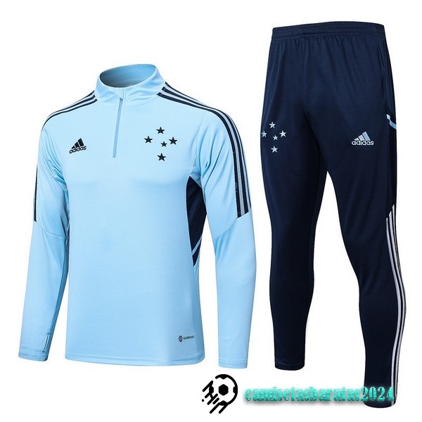 Replicas Conjunto Completo Sudadera Entrenamiento Cruzeiro 2022 2023 Azul Claro