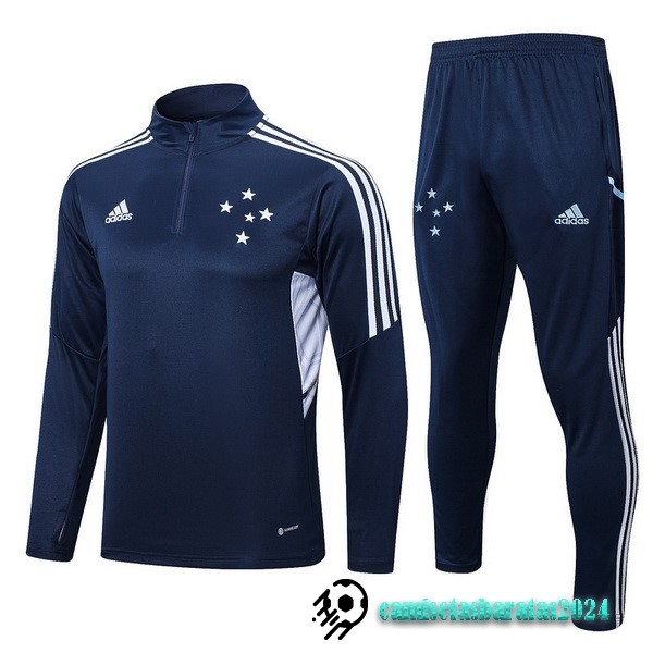 Replicas Conjunto Completo Sudadera Entrenamiento Cruzeiro 2022 2023 Azul Marino