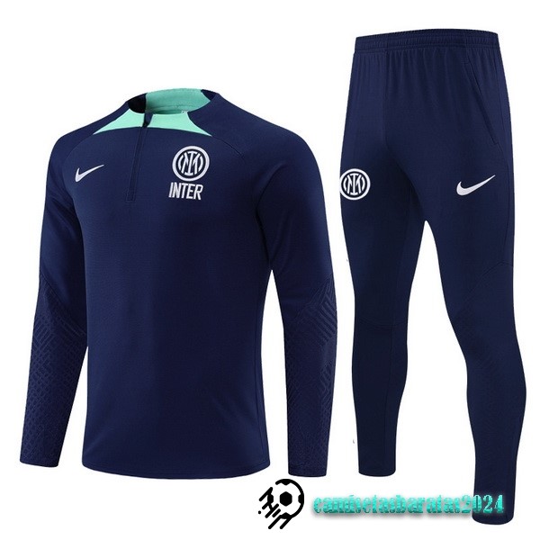 Replicas Conjunto Completo Sudadera Entrenamiento Inter Milán 2022 2023 Azul Marino