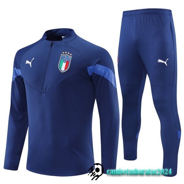 Replicas Conjunto Completo Sudadera Entrenamiento Italia 2022 Azul IIII Marino