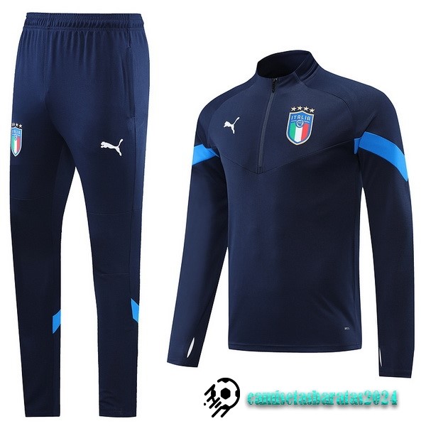 Replicas Conjunto Completo Sudadera Entrenamiento Italia 2022 Azul Marino