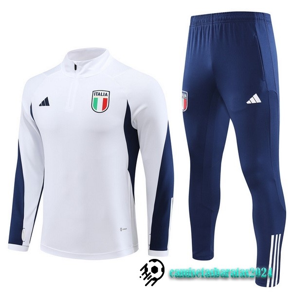 Replicas Conjunto Completo Sudadera Entrenamiento Italia 2023 Blanco Azul