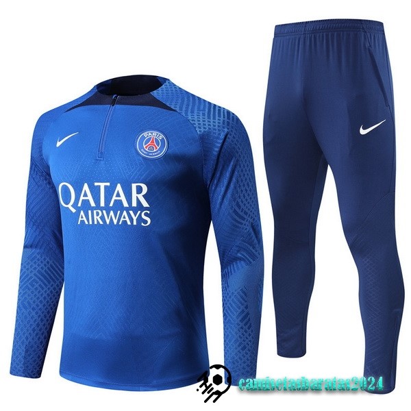 Replicas Conjunto Completo Sudadera Entrenamiento Jugadores Niños Paris Saint Germain 2022 2023 I Azul