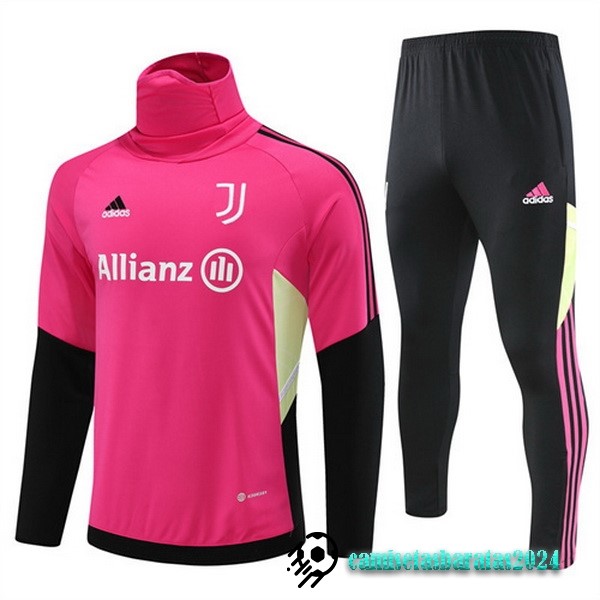 Replicas Conjunto Completo Sudadera Entrenamiento Juventus 2022 2023 Rosa I Negro