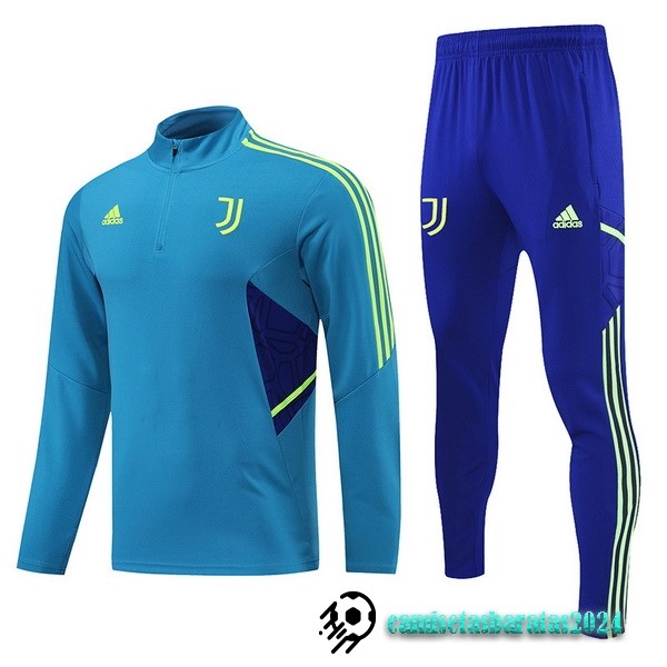 Replicas Conjunto Completo Sudadera Entrenamiento Juventus 2022 2023 Verde Azul