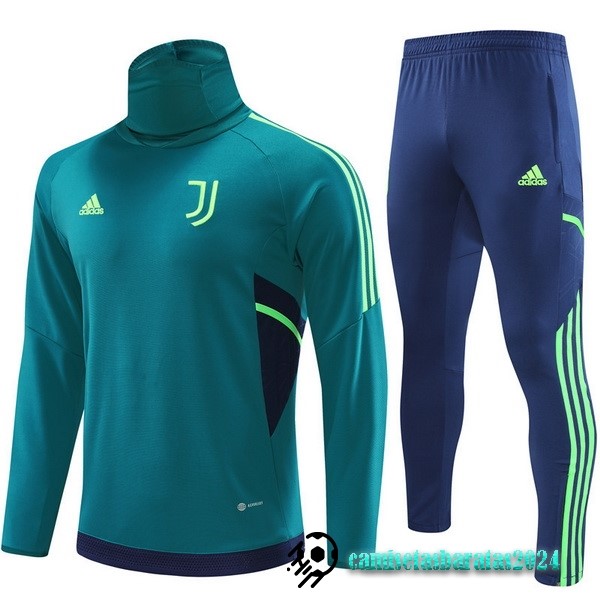 Replicas Conjunto Completo Sudadera Entrenamiento Juventus 2022 2023 Verde II Azul