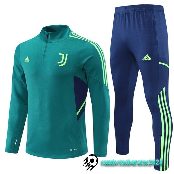 Replicas Conjunto Completo Sudadera Entrenamiento Juventus 2022 2023 Verde I Azul