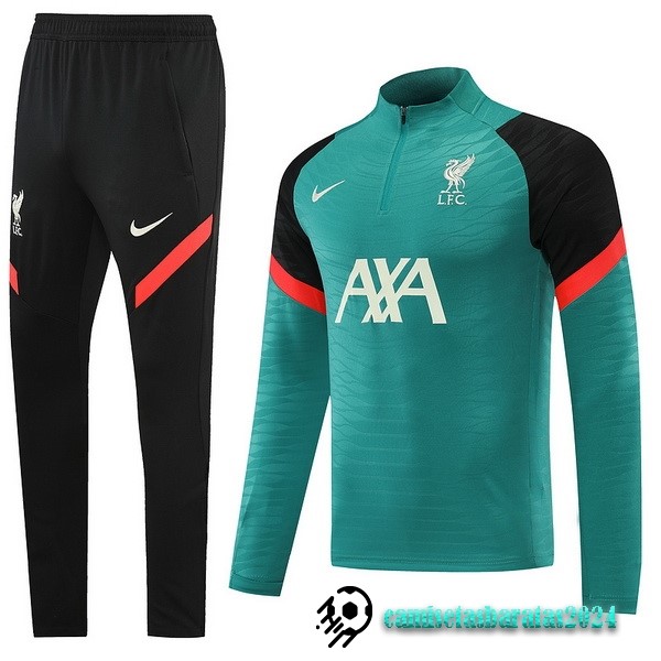 Replicas Conjunto Completo Sudadera Entrenamiento Liverpool 2022 2023 Negro Verde