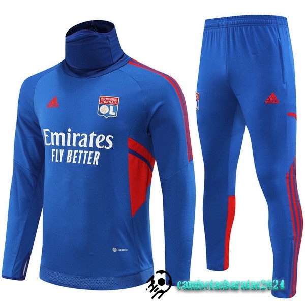 Replicas Conjunto Completo Sudadera Entrenamiento Lyon 2022 2023 Azul