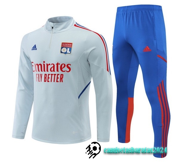 Replicas Conjunto Completo Sudadera Entrenamiento Lyon 2022 2023 Gris Azul