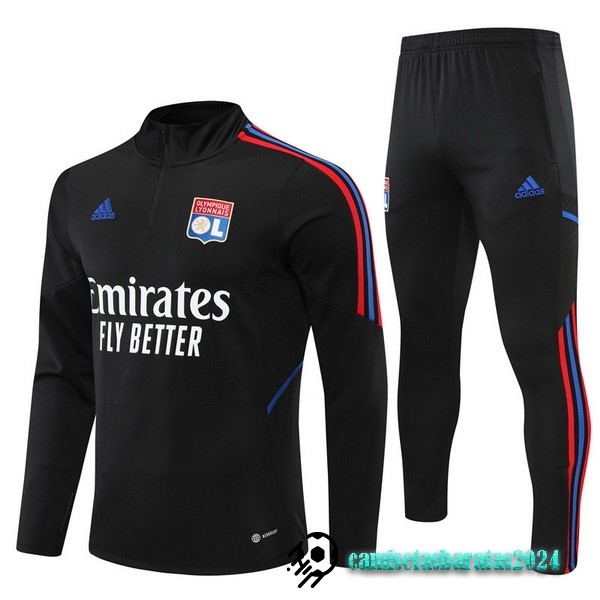 Replicas Conjunto Completo Sudadera Entrenamiento Lyon 2022 2023 Negro