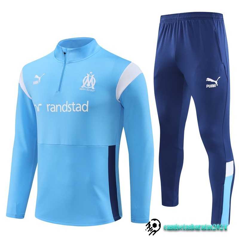 Replicas Conjunto Completo Sudadera Entrenamiento Marsella 2023 2024 Azul Blanco