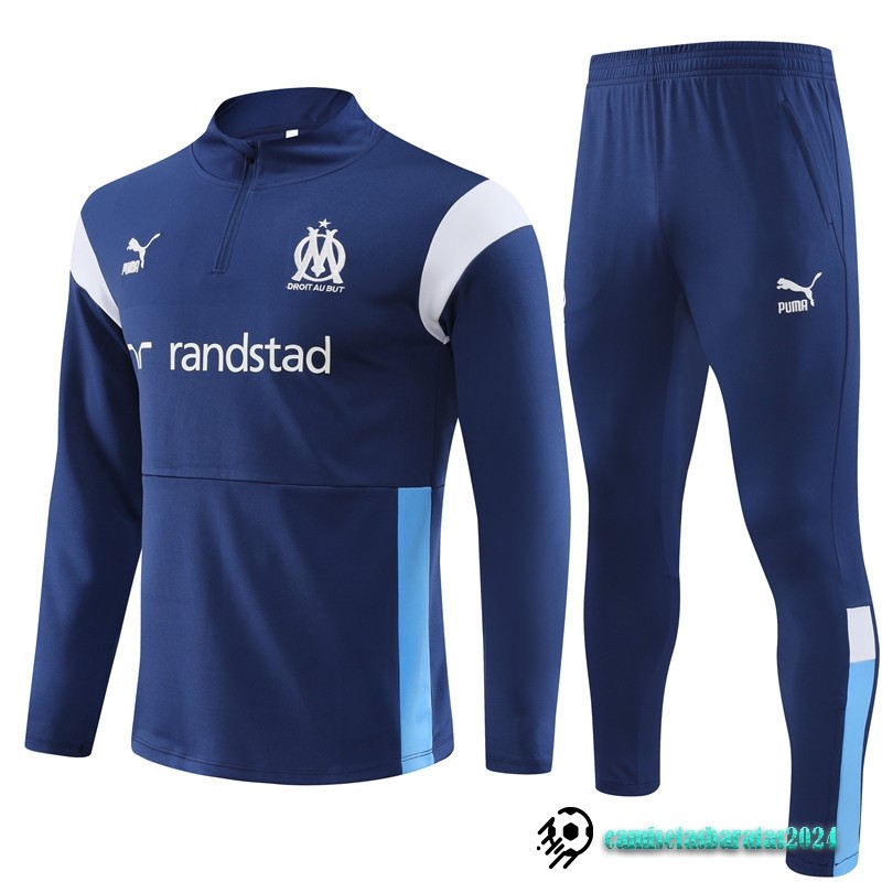 Replicas Conjunto Completo Sudadera Entrenamiento Marsella 2023 2024 Azul I Blanco