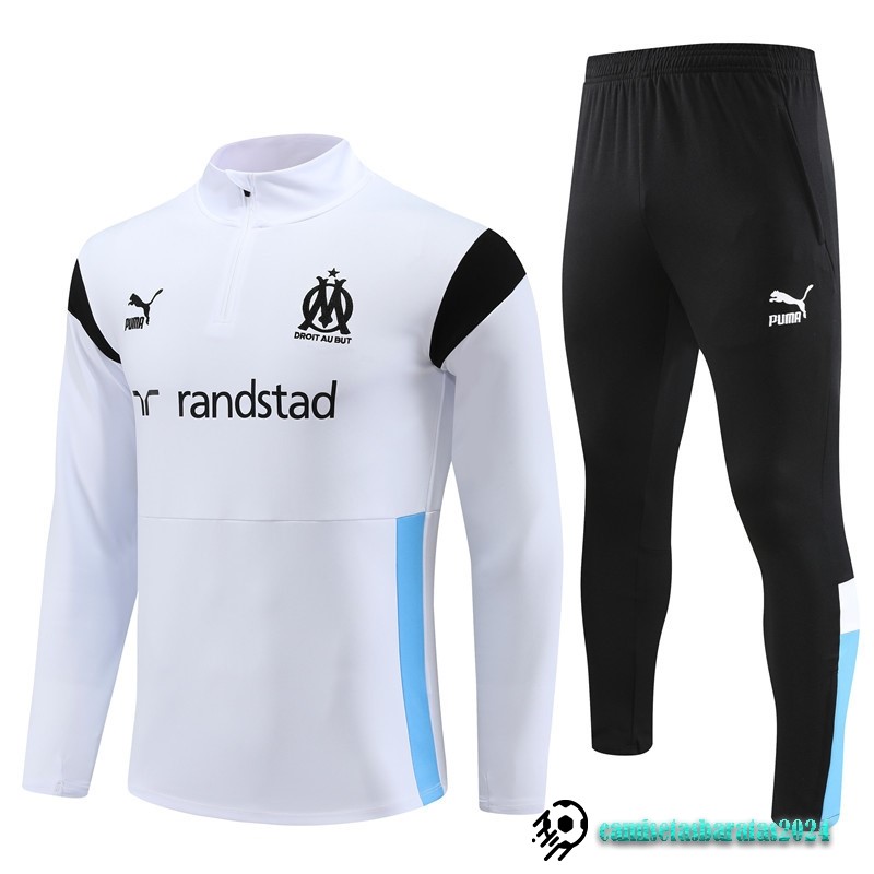 Replicas Conjunto Completo Sudadera Entrenamiento Marsella 2023 2024 Blanco Negro