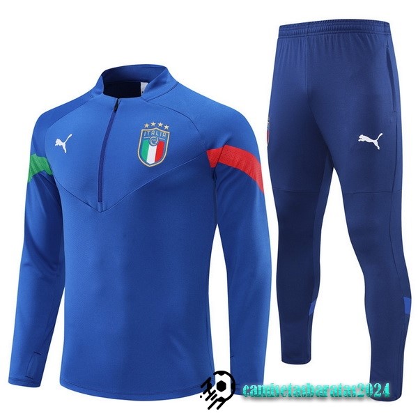 Replicas Conjunto Completo Sudadera Entrenamiento Niños Italia 2022 II Azul