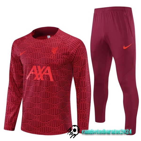 Replicas Conjunto Completo Sudadera Entrenamiento Niños Liverpool 2022 2023 Rojo