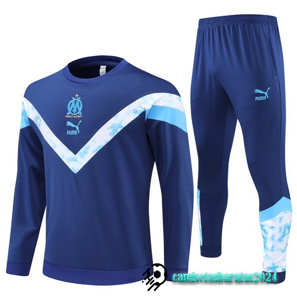 Replicas Conjunto Completo Sudadera Entrenamiento Niños Marsella 2022 2023 I Azul