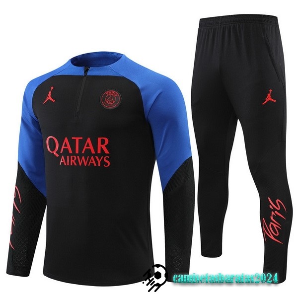 Replicas Conjunto Completo Sudadera Entrenamiento Niños Paris Saint Germain 2022 2023 Azul I Negro