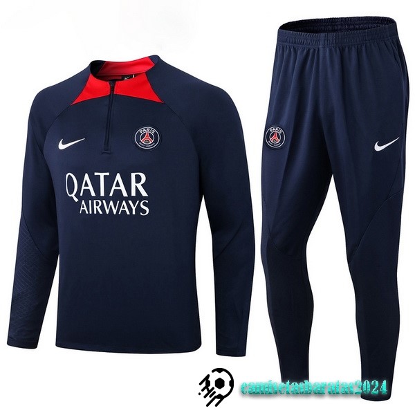 Replicas Conjunto Completo Sudadera Entrenamiento Niños Paris Saint Germain 2022 2023 Azul Marino Rojo