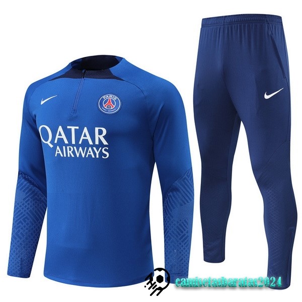 Replicas Conjunto Completo Sudadera Entrenamiento Niños Paris Saint Germain 2022 2023 I Azul