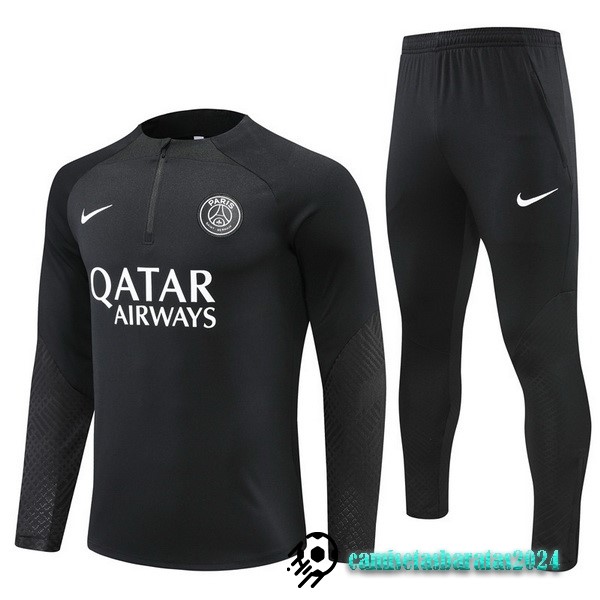 Replicas Conjunto Completo Sudadera Entrenamiento Niños Paris Saint Germain 2022 2023 I Negro