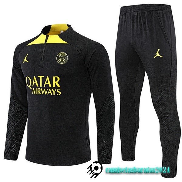 Replicas Conjunto Completo Sudadera Entrenamiento Niños Paris Saint Germain 2022 2023 Negro II Amarillo